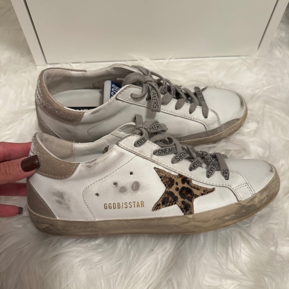 Golden Goose Cheetah Print Sneakers - Picture 1 of 11